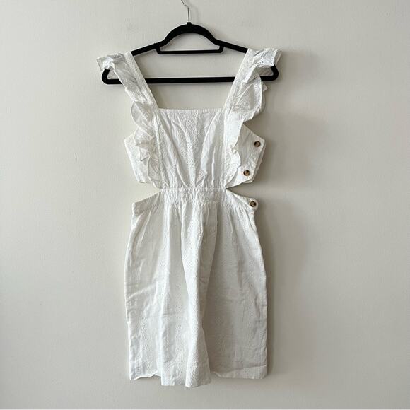 Madewell Eyelet White Cutout Mini Dress - Picture 2 of 6